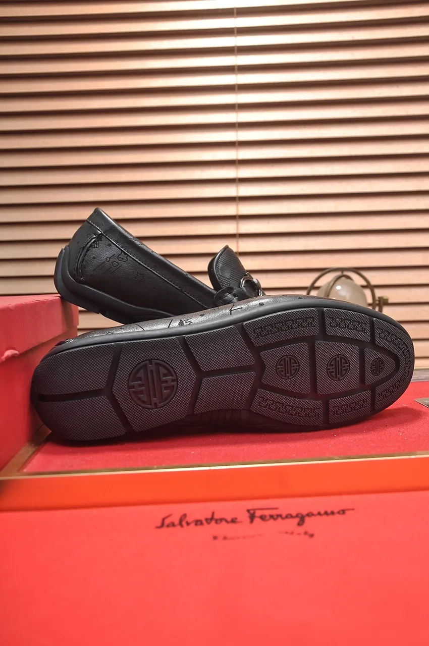 Men's shoes 💰460💶 [Ferragamo/Ferragamo] The latest model in the counter. Original imported open-sided fine cowhide hand-woven + imported 🐂 cowhide + original luxury metal buckle + original combination outsole. No pressure in comparison 38--44🎉